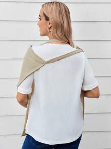 1pc Cotton Skin-Friendly Soft Nursing Cover - Apricot - View 2