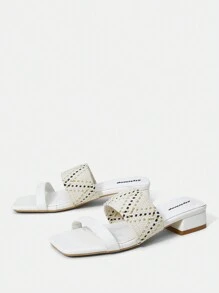 Styleloop Women's Versatile Fashionable Sandals, Graduation Heel, Prom Heels For Summer Vacation Shoes Summer - White - View 8