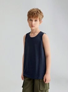 Conjunto de 4 piezas de tops de punto informales y holgados para niño preadolescente, tops básicos cómodos - Caqui - Ver 15