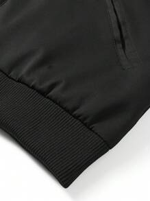 Manfinity Homme Giubbotto da uomo casual da volo a tinta unita per abbigliamento da lavoro all'aperto