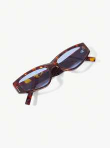 SHEIN SXY 1 pieza Gafas de moda con montura completa, estilo callejero y sexy, adecuadas para conciertos/festivales, fiestas, discotecas, vacaciones - Azul Marino - Ver 9