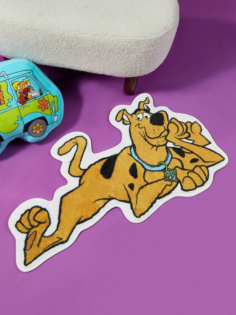 SCOOBY-DOO X SHEIN 1 pieza Alfombra de modelado simple y linda para uso diario - Marrón - Ver 1