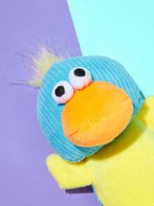 PETSIN Blue Duck Shaped Plush Dog Toy With Internal Squeaker And Bite Resistant