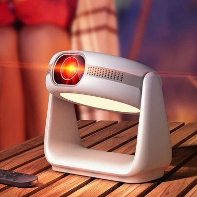 JMMO Máy chiếu, Máy chiếu thông minh có WiFi 5G, Máy chiếu di động ngoài trời hỗ trợ 4K HD 150ANSI Lumens, Máy chiếu phim video gốc 1080P đi kèm chân đế (Góc chiếu có thể điều chỉnh 130 độ) & Pin tương thích với PC/Máy tính xách tay Ios/Android/Tương thích HDMI/USB Quà tặng ngày lễ tình nhân Quà tặng ngày lễ tình nhân - Quà tặng Giáng sinh cắm trại bằng phích cắm Hoa Kỳ, Những vật dụng không thể thiếu cho kỳ nghỉ cắm trại mùa thu và mùa đông Những vật dụng cần thiết cho kỳ nghỉ Phụ kiện kỳ nghỉ, Đồ dùng cắm trại