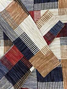 大码女式V领长袖条纹休闲宽松T恤