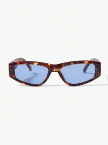 SHEIN SXY 1 pieza Gafas de moda con montura completa, estilo callejero y sexy, adecuadas para conciertos/festivales, fiestas, discotecas, vacaciones - Azul Marino - Ver 7