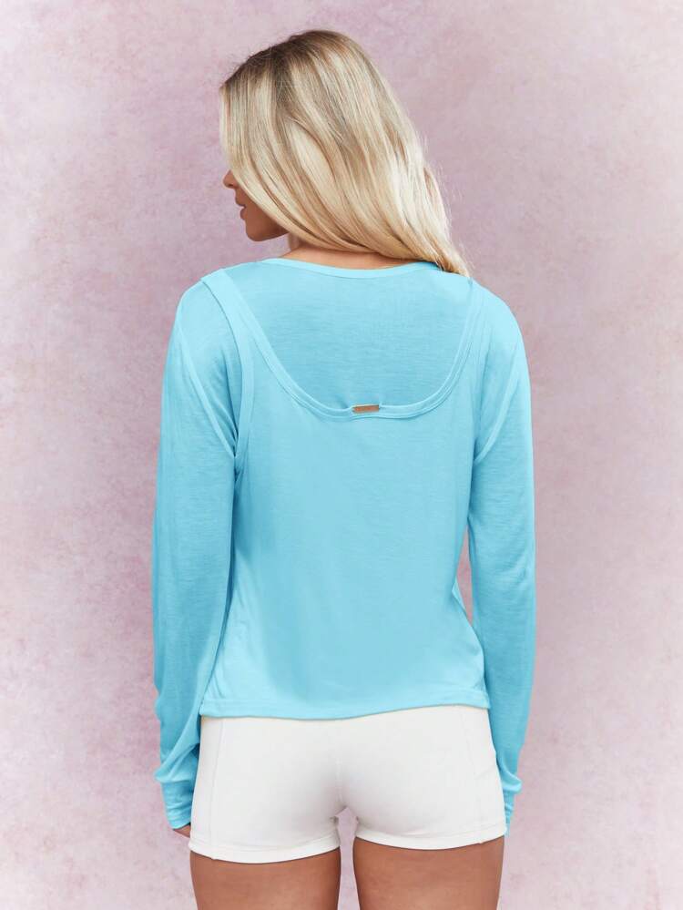 MISSGUIDED Jersey Double Layered Full Sleeve Top