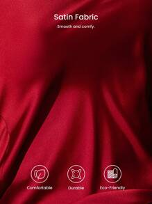 LUVLETTE 圣诞节和新年睡衣 红色性感基础款细肩带缎面睡裙伴娘轻盈女士睡衣内衣外穿娃娃衫吊带裙新娘睡衣和睡衣