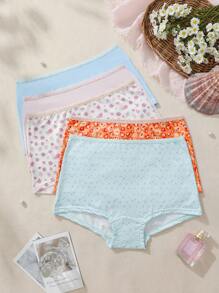 SHEIN Bragas para mujer con estampado floral - Multicolor - Ver 1