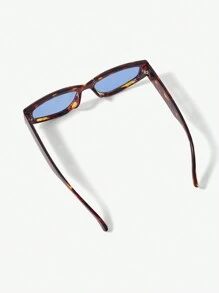 SHEIN SXY 1 pieza Gafas de moda con montura completa, estilo callejero y sexy, adecuadas para conciertos/festivales, fiestas, discotecas, vacaciones - Azul Marino - Ver 8