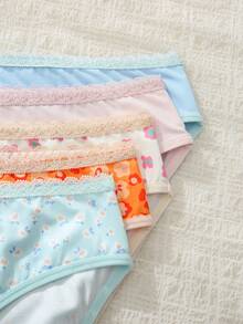 SHEIN ملابس داخلية نسائية صغيرة بثلاثية مطبوعة بالزهور