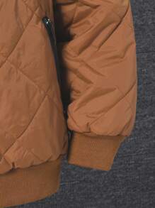 Teen Boys' Casual Minimalist Vacation-Ready Padded Coat - Brown - View 6
