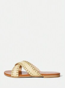 Styleloop Women's Flat Sandals - Yellow - View 3