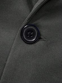 Manfinity Mode Men's Classic Collar Long Sleeve Buttoned Shirt With Mock Pockets And Dress Pants Suit