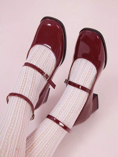 CUCCOO DOLLMOD รองเท้าส้นสูงสีแดงไวน์ง่ายๆ ที่มีสไตล์ สำหรับผู้หญิง รองเท้าสำหรับการพักผ่อน ลดราคาช่วงฤดูร้อน รองเท้าส้นสูงที่หรูหรา เวทมนตร์คริสต์มาส BURGUNDY ส้นใหม่สำหรับวันหยุด