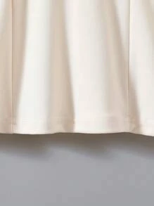 嬰兒女童休閒長袖Polo恤連衣裙，適用於春秋季節 - 杏色 - 查看 4