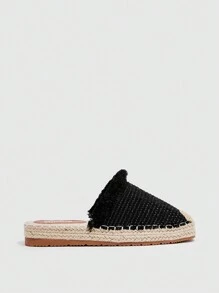 Styleloop Căn hộ Espadrille tối giản dành cho nữ, Căn hộ ngoài trời cho kỳ nghỉ - màu đen - Xem 3