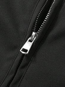 Manfinity Homme Giubbotto da uomo casual da volo a tinta unita per abbigliamento da lavoro all'aperto