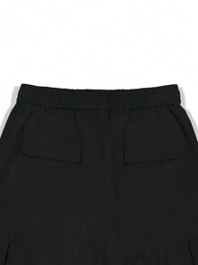 Manfinity Roghcode 宽松男士翻盖口袋侧边工装裤