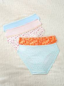 SHEIN ملابس داخلية نسائية صغيرة بثلاثية مطبوعة بالزهور