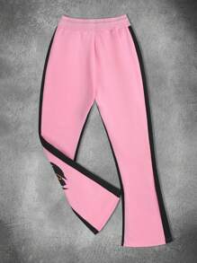 Manfinity Roghcode Men's Letter Printed Drawstrinstacked Stacked Sweatpants