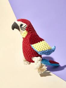 PETSIN Parrot Shaped Plush Dog Toy With BB Sound, Durable And Bite Resistant - Multicolor - View 1