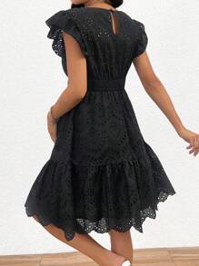 SHEIN Trang phục hàng ngày đơn giản màu đen dành cho bà bầu - màu đen - Xem 2