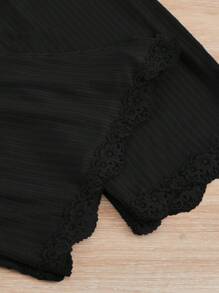 Ladies' Plain And Simple Daily Pajama Set - Black - View 6