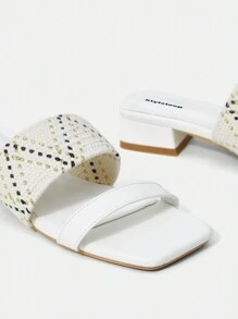 Styleloop Women's Versatile Fashionable Sandals, Graduation Heel, Prom Heels For Summer Vacation Shoes Summer - White - View 6