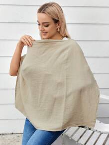 1pc Cotton Skin-Friendly Soft Nursing Cover - Apricot - View 4