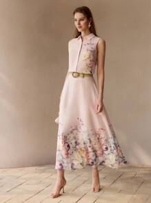 MOTF PREMIUM FALDA FLOWY LÍNEA A CON ESTAMPADO FLORAL - Rosa - Ver 6