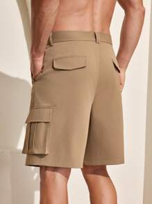 Manfinity Homme Heren effen kleur eenvoudige dagelijkse zakshorts