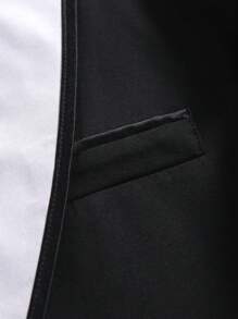 Manfinity Mode Chaqueta de hombre con cuello tipo solapa de contraste