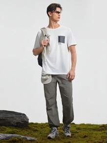 In My Nature 男士空心口袋短袖圓領T恤 - 白色 - 查看 2