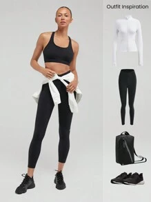 GLOWMODE FeatherFit™ Crossover Strap Sports Bra Gym