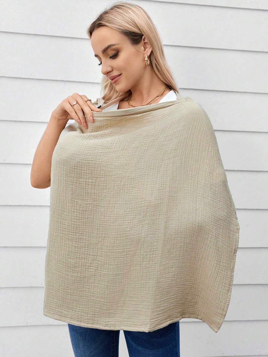 1pc Cotton Skin-Friendly Soft Nursing Cover - Apricot - View 1