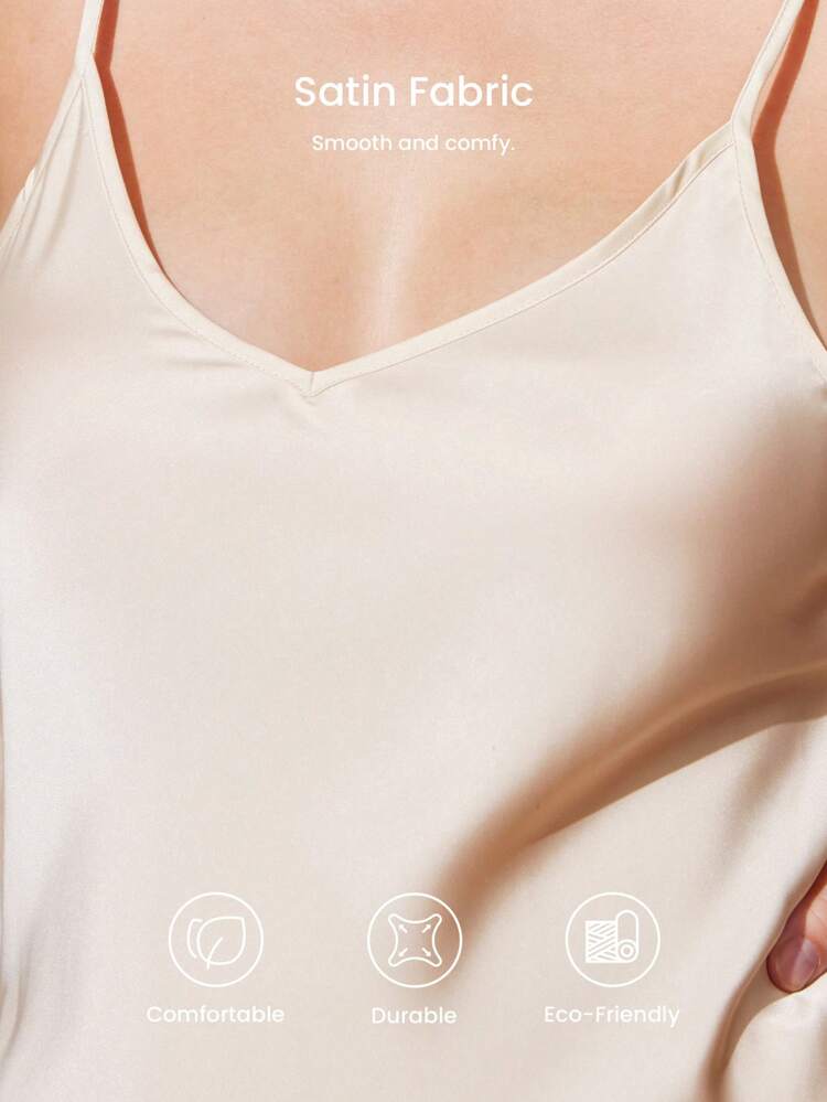 Summer Sexy And Basic Thin Strap Satin Wedding Night Dress Bridesmaid Airy Women Pajamas Lingerie As Outerwear Slip Dress Babydoll& Pyjamadressing Wedding Items Summer Dresses For Women Brides Maid Pajama