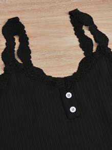 Ladies' Plain And Simple Daily Pajama Set - Black - View 4