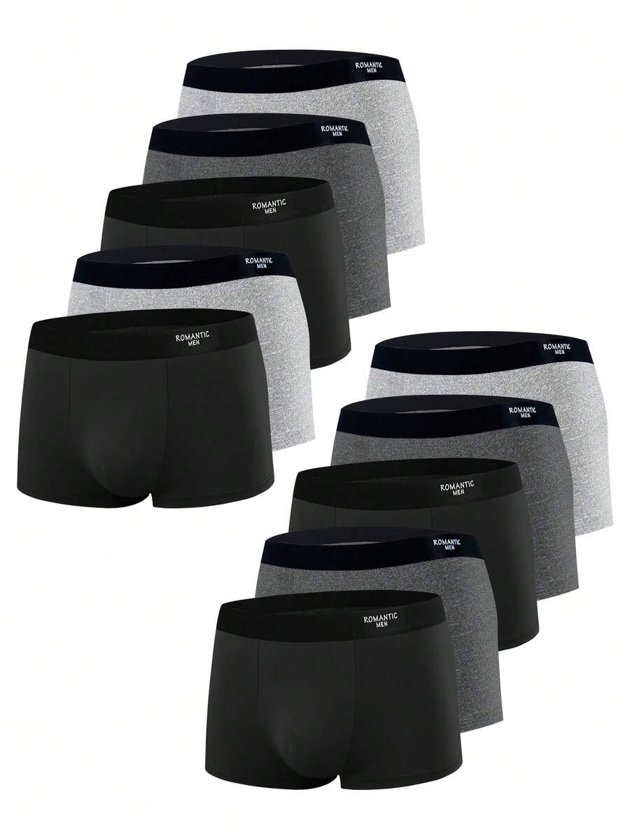 10入組男式編織腰帶夏季休閒內褲套裝 - 彩色 - 查看 1