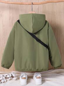Lässig Kapuzenjacke für Teenager Jungen mit Taschen, im amerikanischen Stil
