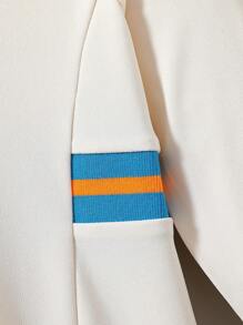 嬰兒女童休閒長袖Polo恤連衣裙，適用於春秋季節 - 杏色 - 查看 3