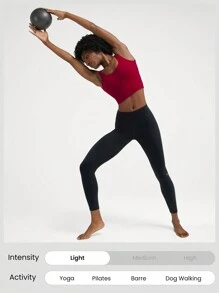 GLOWMODE FeatherFit™ U Back Cutout Active Crossover Red Tank Top Light Support Low Impact Yoga Daily Gym Fall Winter