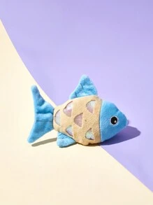 PETSIN 蓝色小鱼形吱吱叫毛绒宠物玩偶 - 彩色 - 查看 4