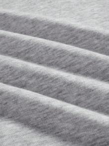 SHEIN EZwear Casual And Simple Shark Printed Flower Grey Round Neck Long Sleeve Loose Oversized Women's Sweatshirt GREAT WHITE SHARK,Long Sleeve Tops Autumn And Winter