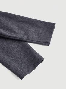 Flirla Women's Plus Size Solid Color Turn-Down Collar Long Sleeve Pleated Design Long Elegant Woolen Coat For Autumn And Winter - Dark Grey - View 3