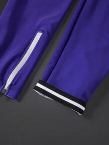 Manfinity Riding 拼色星星和字母印花骑行裤 - 彩色 - 查看 5