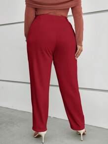 SHEIN Clasi Pantalon de costume taille haute unicolore Plus