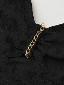 EMERY ROSE Cut Out Split Thigh Cami Dress For Summer - Black - View 4