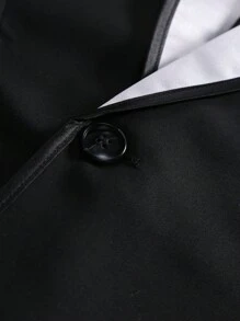 Manfinity Mode Chaqueta de hombre con cuello tipo solapa de contraste