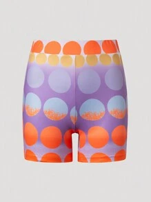 SHEIN Slayr Women's Summer Fashion Polka Dot & Gradient Printed Slim Fit Tank Top And Shorts Set - Multicolor - View 6